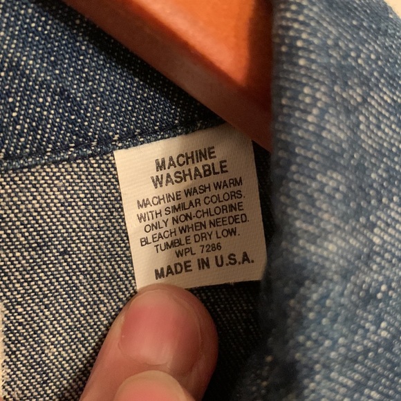 Vintage dead stock USA made Roebucks western denim work shirt XL XXL pearl snap - Picture 4 of 6